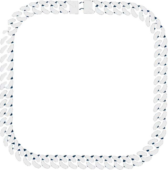 A finished white hype chain on the print bed